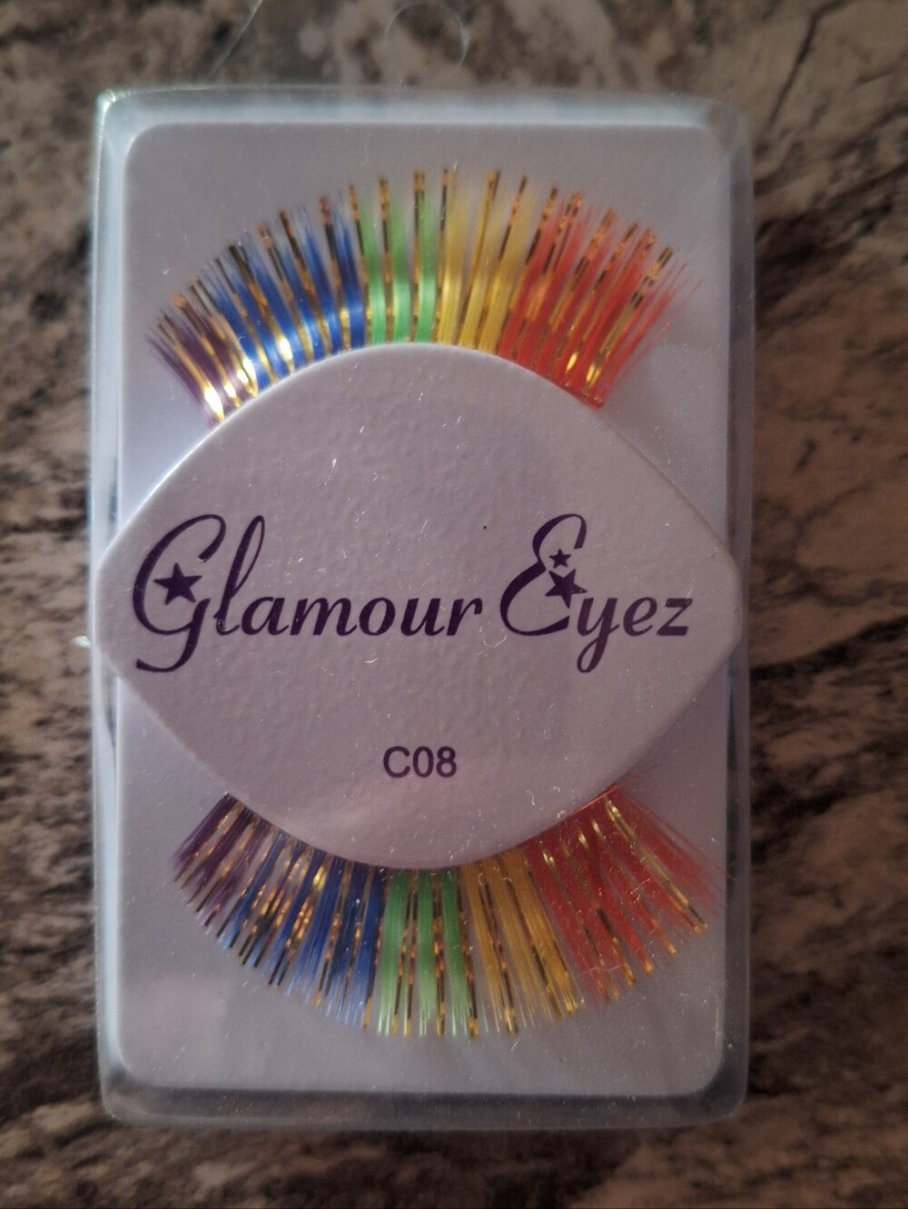 Rainbow And Gold Eyelashes
